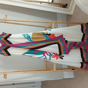 Club Monaco Long Floral Silk/Cotton Dress Size 0